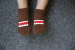 Monster Ankle Socks (Brown/Grey/Black) - Go PJ Party