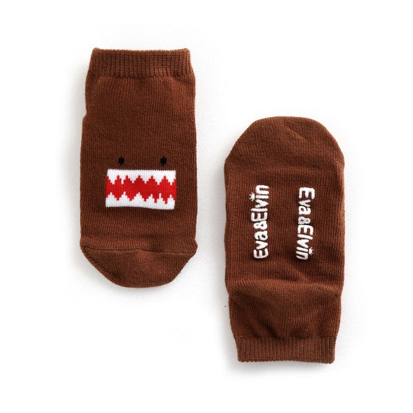 Monster Ankle Socks (Brown/Grey/Black) - Go PJ Party