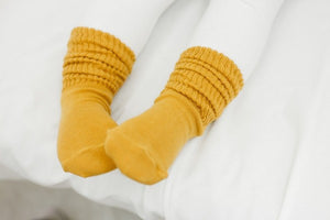 Bold Color Toe Warmer Socks (Brick/Mustard/Navy/Grey) - Go PJ Party