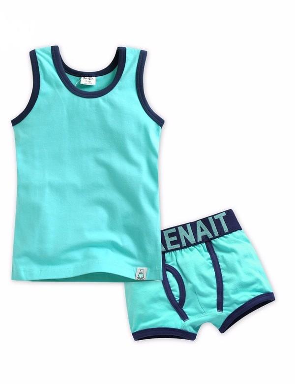 Mint Solid Undershirts & Boxers Set - Go PJ Party