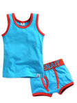 Sky Solid Undershirts & Boxers Set - Go PJ Party