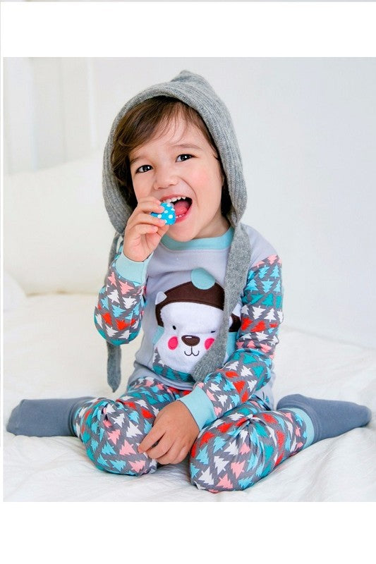 Wool Hat Bear Long Sleeve Pajama - Go PJ Party