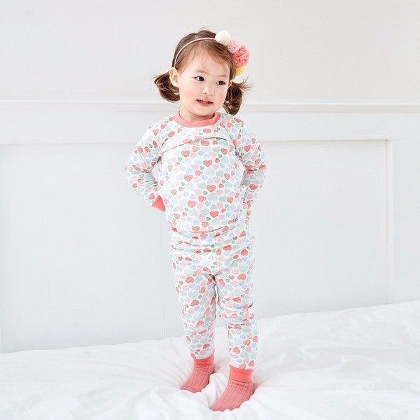 Pongdang Heart Long Sleeve Pajamas - Go PJ Party