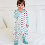 Rain Cloud Mint Soft Microfibre Blanket Sleeper - Go PJ Party