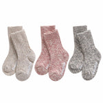 Cozy Ribbed Socks (Pink/Beige/Grey) - Go PJ Party