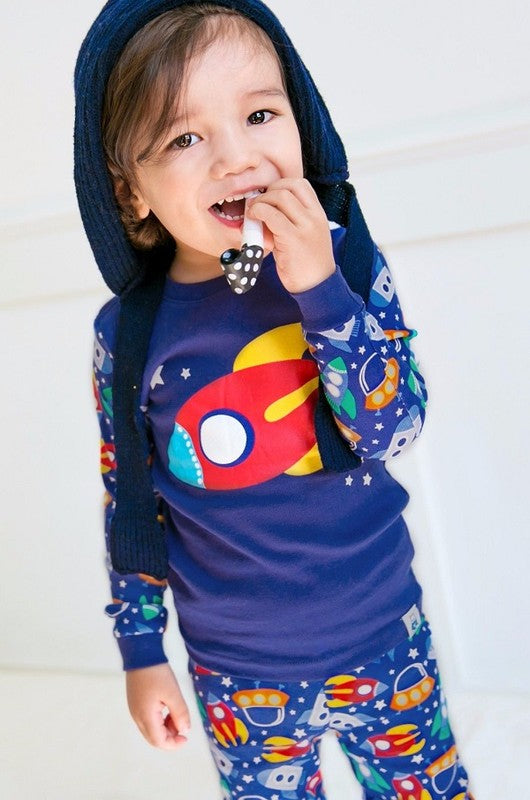 Little Rocket Long Sleeve Pajamas - Go PJ Party