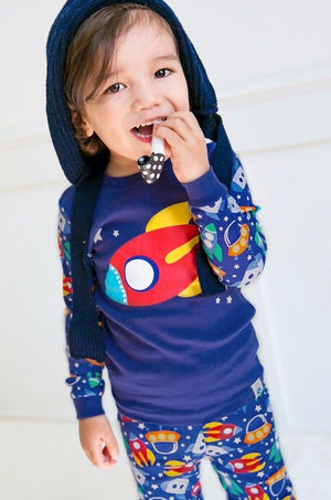 Little Rocket Long Sleeve Pajamas - Go PJ Party