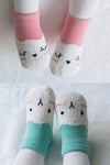 Sheep Cozy Ankle Socks (Mint/Pink) - Go PJ Party