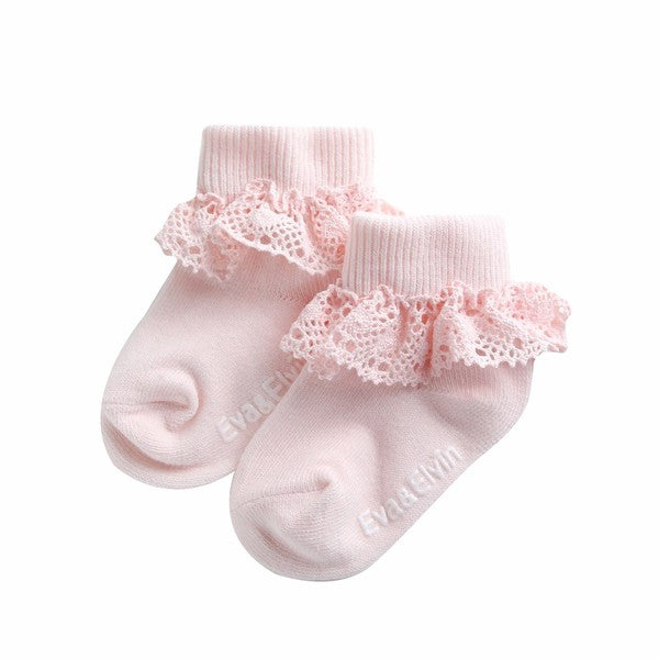 Classic Frill Ankle Socks (Black/Navy/White/Pink) - Go PJ Party