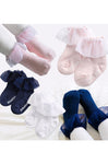 Tulle Dress Ankle Socks (Navy/White/Pink) - Go PJ Party