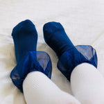 Tulle Dress Ankle Socks (Navy/White/Pink) - Go PJ Party