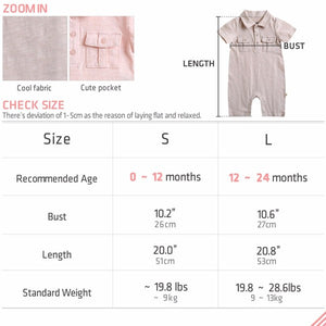 Macaron Baby Romper (Pink/Sky/Beige) - Go PJ Party