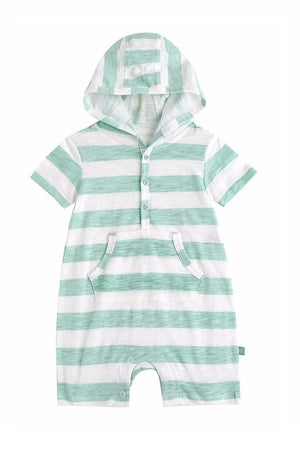 Striped Baby Hoodie Romper - Go PJ Party