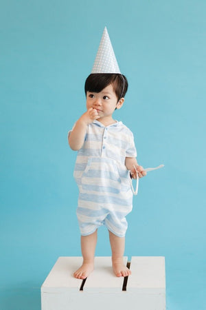 Striped Baby Hoodie Romper - Go PJ Party