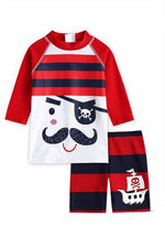 Pirate Captain 3/4 Sleeve Swimsuit Set - Go PJ Party