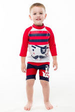 Pirate Captain 3/4 Sleeve Swimsuit Set - Go PJ Party