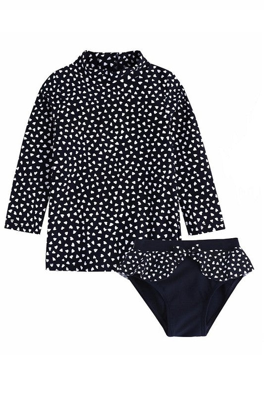 Mini Heart Rashguard Swimsuit - Go PJ Party