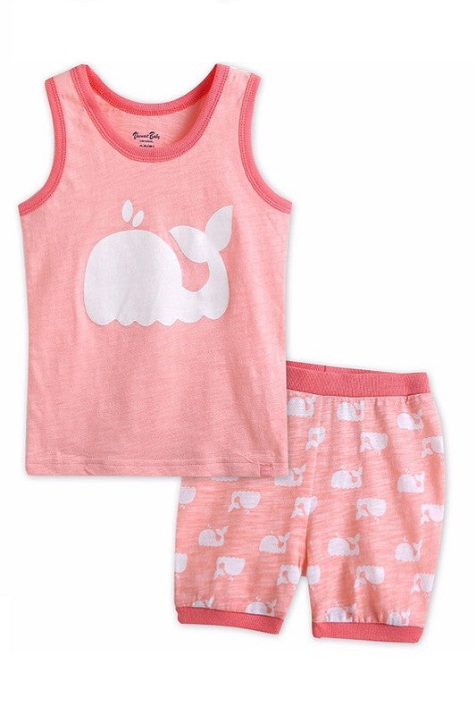 Bobo Dolphin Pink Sleeveless Pajama Set - Go PJ Party