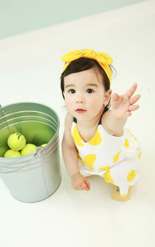 Lemon Sleeveless Baby Romper - Go PJ Party