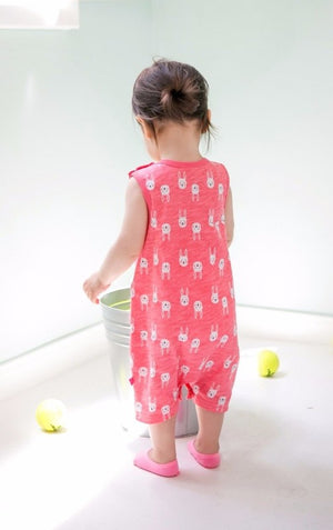 Cool Rabbit Sleeveless Romper - Go PJ Party