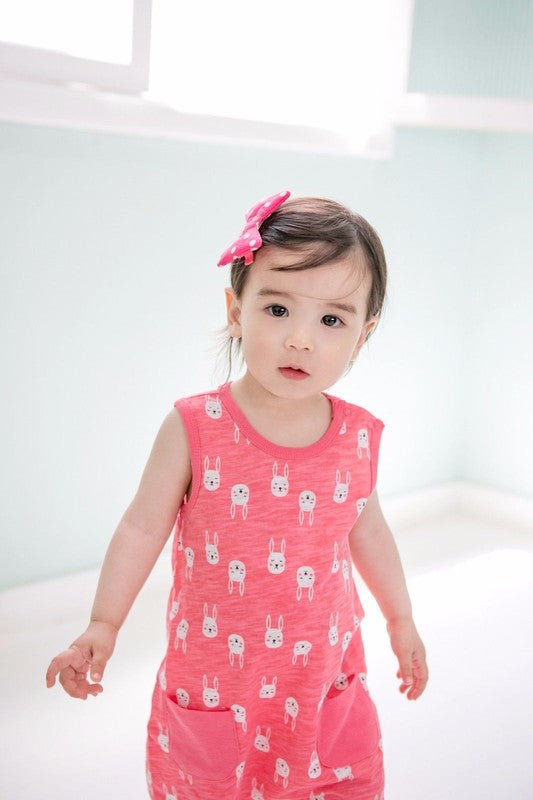 Cool Rabbit Sleeveless Romper - Go PJ Party