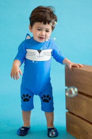 Cool Cat Baby 3/4 Sleeve Swimsuit - Go PJ Party