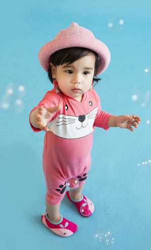 Swimming Kitty Baby 3/4 Sleeve Swimsuit - Go PJ Party