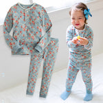 Flower Mint Long Sleeve Pajama - Go PJ Party