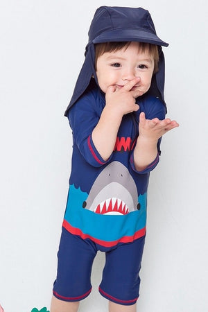 Jaws King Baby 3/4 Sleeve Swimsuit - Go PJ Party