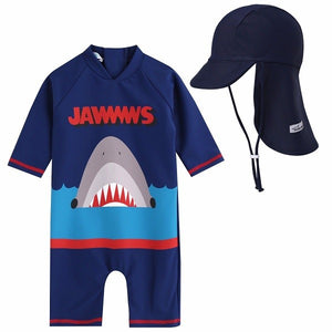 Jaws King Baby 3/4 Sleeve Swimsuit - Go PJ Party