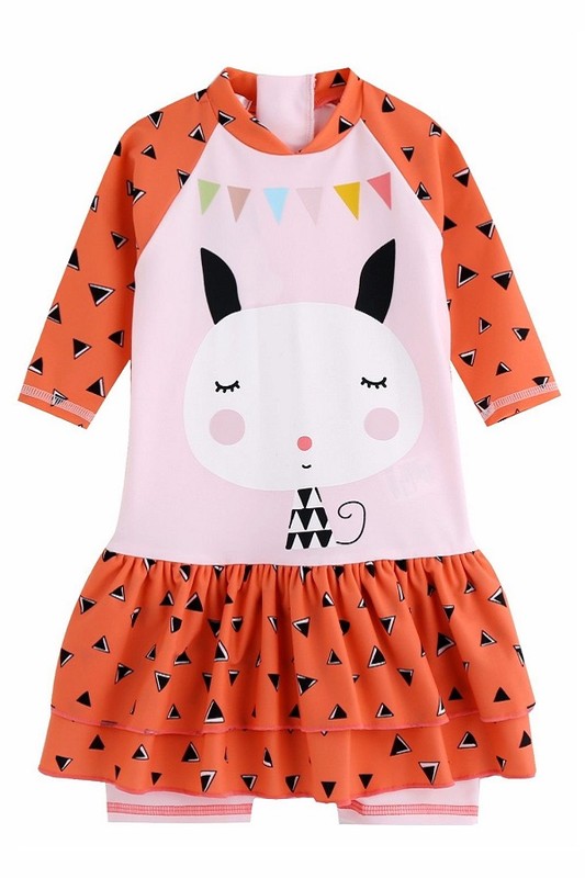 Mingo Cat Baby 3/4 Sleeve Swimsuit - Go PJ Party