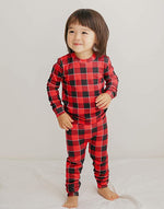 Window Check Red Long Sleeve Pajama