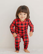 Window Check Red Long Sleeve Pajama