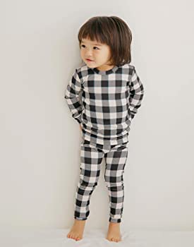 Window Check Black Long Sleeve Pajama