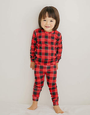 Window Check Red Long Sleeve Pajama