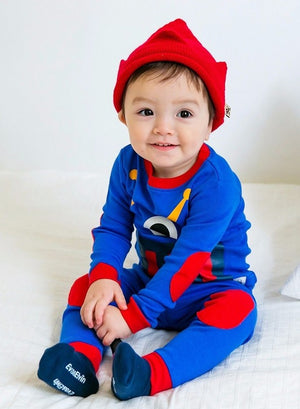 Blue Robot Long Sleeve Pajama - Go PJ Party