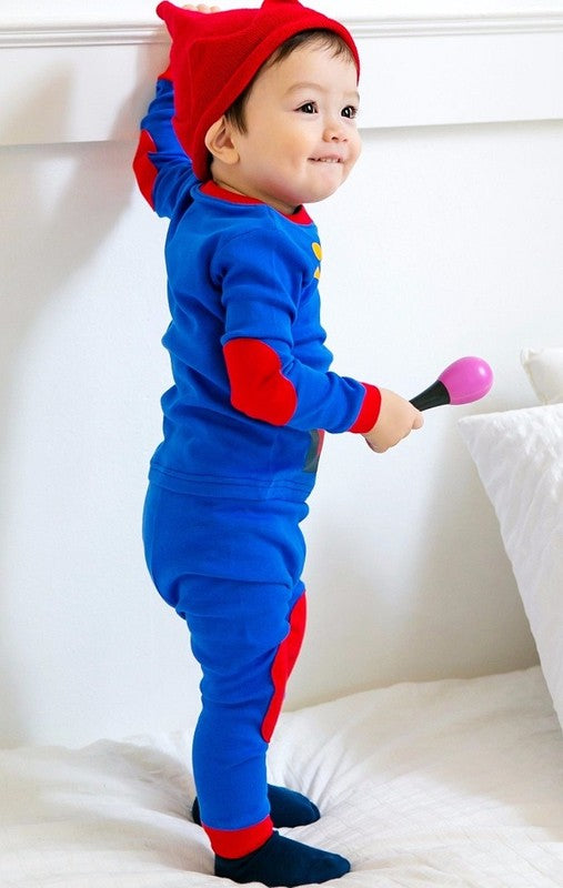 Blue Robot Long Sleeve Pajama - Go PJ Party