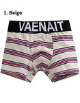 Gentle Beige Striped Boys Boxers - Go PJ Party