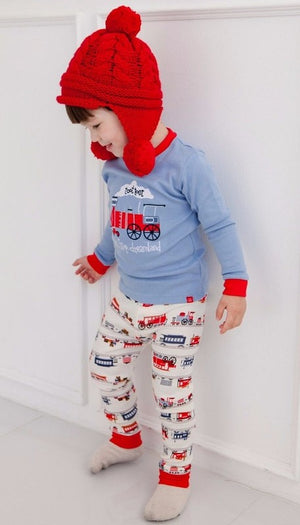 Toot Toot Train Long Sleeve Pajama - Go PJ Party