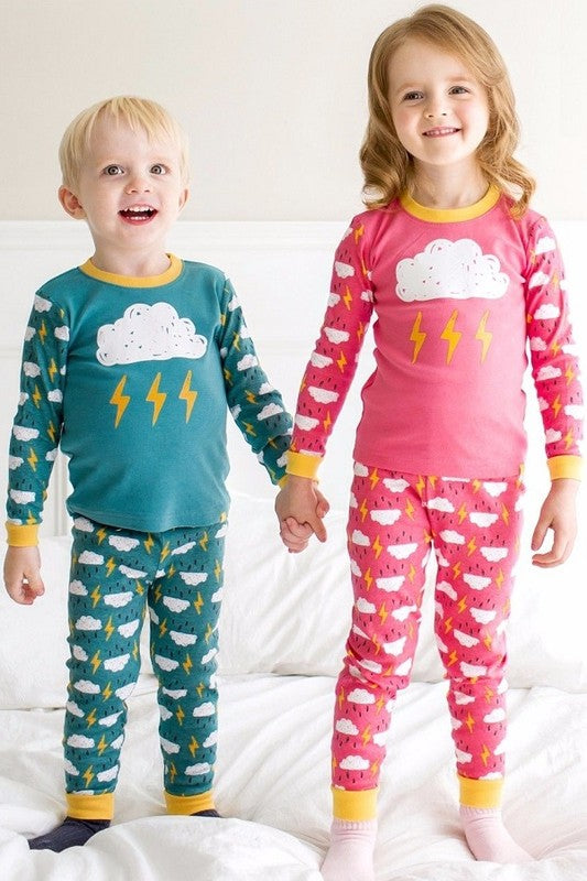 Mint Thunder Long Sleeve Pajama - Go PJ Party