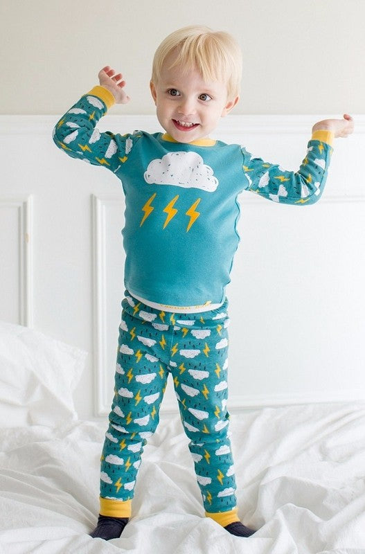 Mint Thunder Long Sleeve Pajama - Go PJ Party