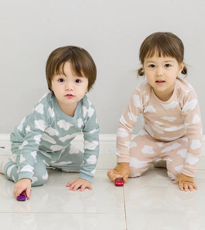 Long Cloud Grey Long Sleeve Pajama - Go PJ Party