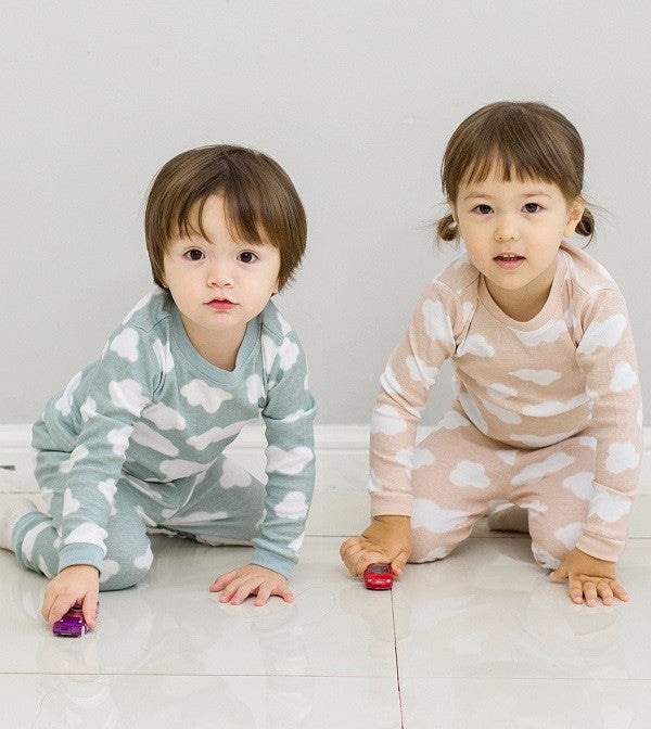 Long Cloud Yellow Long Sleeve Pajama - Go PJ Party