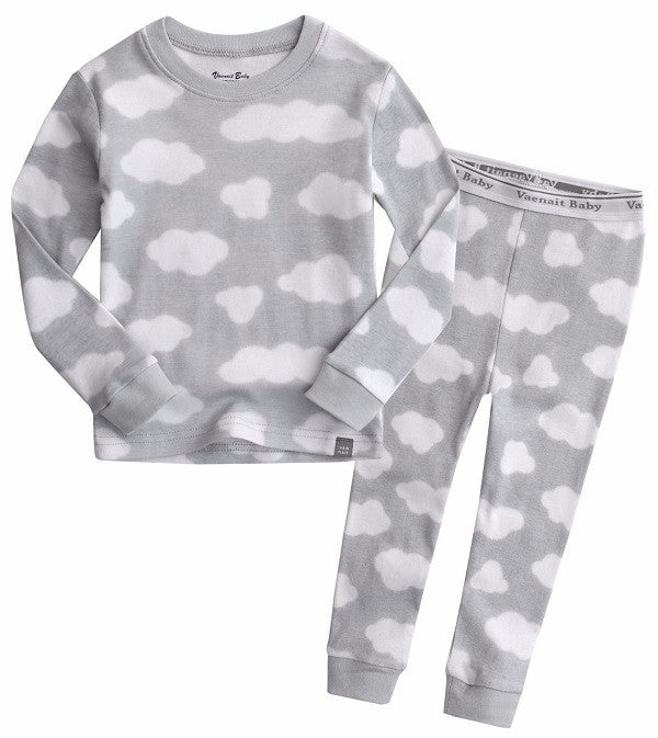 Long Cloud Grey Long Sleeve Pajama - Go PJ Party