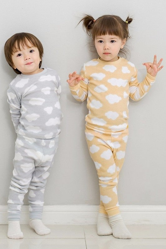 Long Cloud Grey Long Sleeve Pajama - Go PJ Party