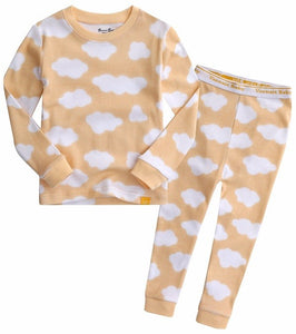 Long Cloud Yellow Long Sleeve Pajama - Go PJ Party