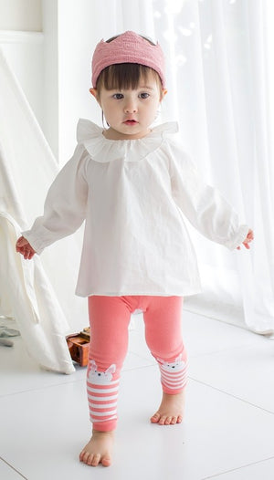 Pink Bunny Baby Leggings - Go PJ Party