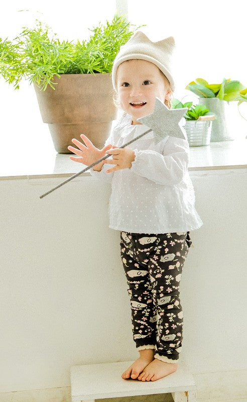 Charcoal Hamster Baby Frill Leggings - Go PJ Party