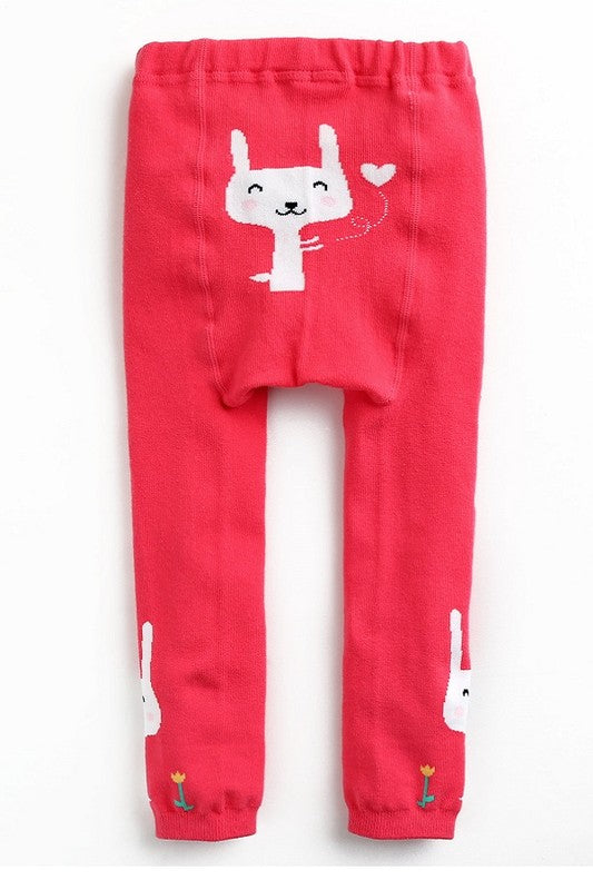 Hot Pink Rabbit Baby Leggings - Go PJ Party