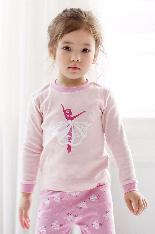 Ballerina Pink Long Sleeve Pajama - Go PJ Party